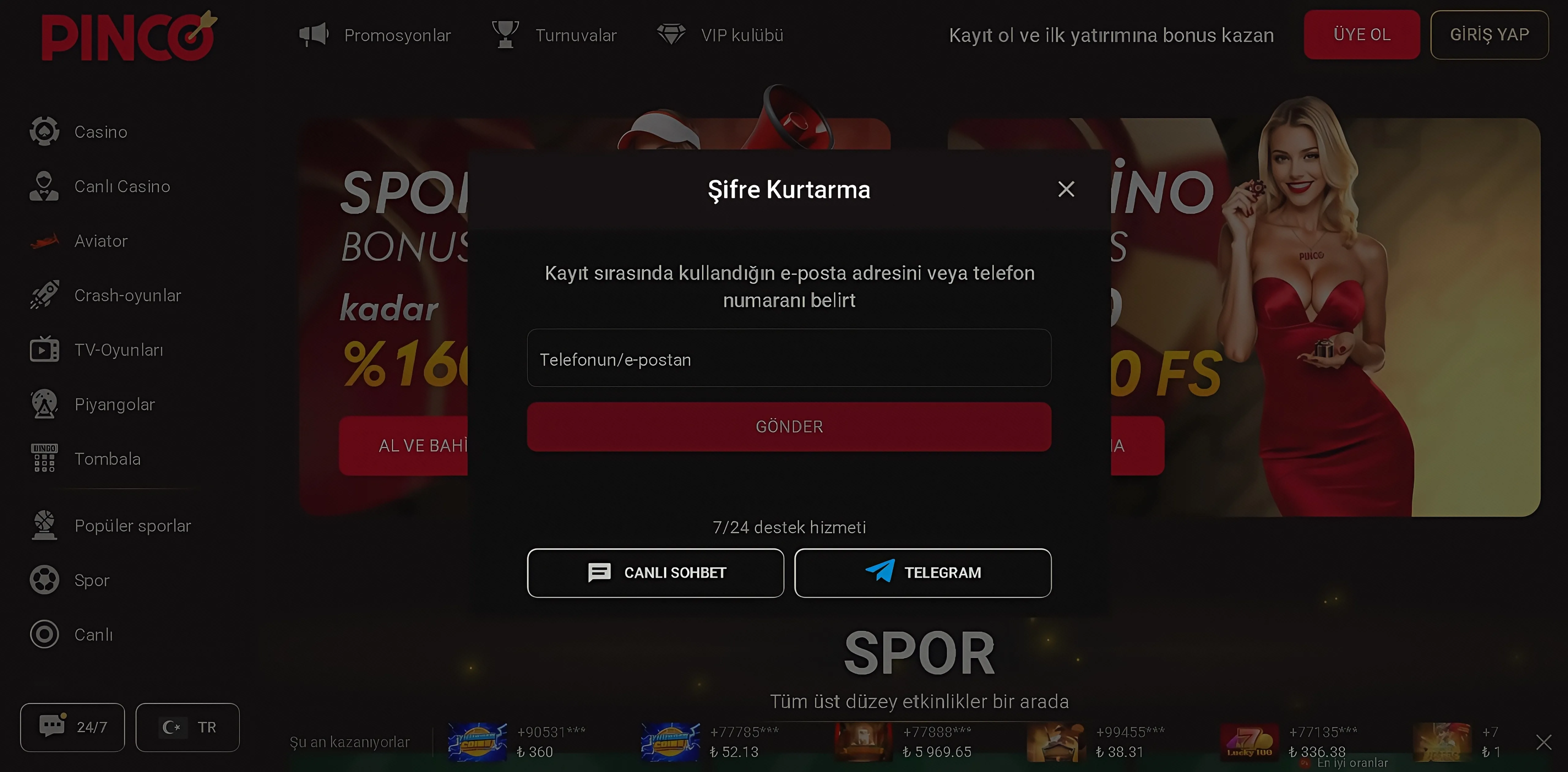 Mobil cihazlar ve uygulama üzerinden giriş işlemleri